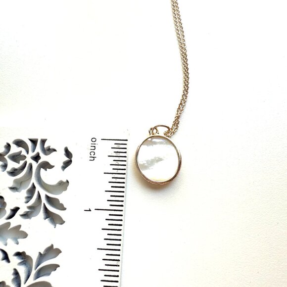 3632 TOUS SILVER NECKLACE AND MOTHER OF PEARL PENDANT CHARM JEWELRY - Picture 5 of 6